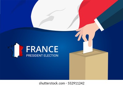 France presidential election with ballot box