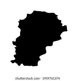 France region Comte map vector silhouette illustration isolated on white background. French Comte map. France territory.