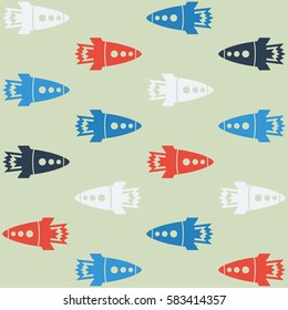 The france rocket pattern on the white background