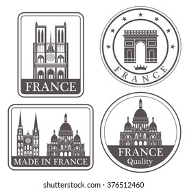 France. Rubber and stamp