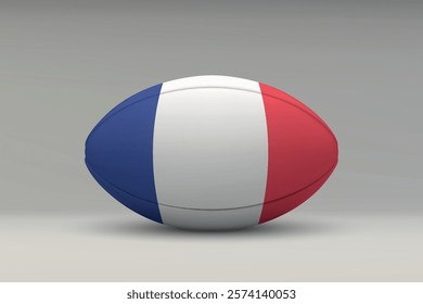 France rugby ball featuring the national flag design on a gray background