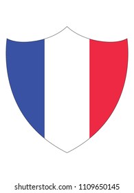 France Shield Flag