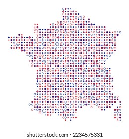 France Silhouette Pixelated pattern map illustration