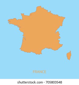 France Simple Map