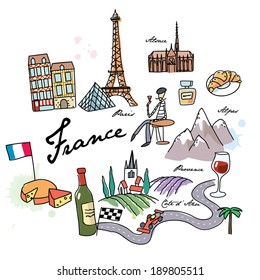 france sketch set
