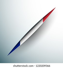France Slashes style flag illstration