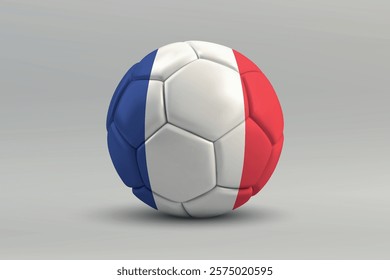 France soccer ball featuring the national flag design on a gray background