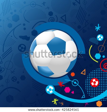 France soccer symbol 2016. Flat Vector Icon.