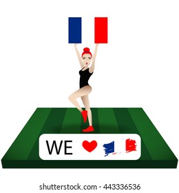 france sport cheering girl
