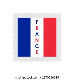 France sticker postmark vector symbol