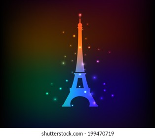 France symbol,Rainbow vector