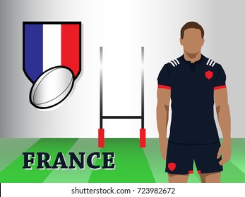 France team new official rugby kit 2017 with jersey and short