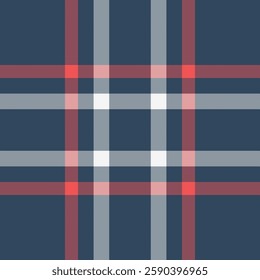 France texture fabric vector, bedding seamless textile pattern. Interior check plaid tartan background in cyan and white colors palette.