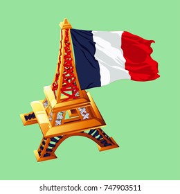 France theme cartoon. Vector illustration