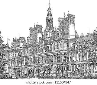 France - Town Hall of Paris