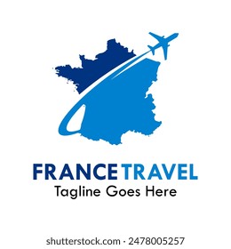 France travel design logo template illustration