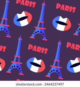 france travel design for print, wallpaper, textile