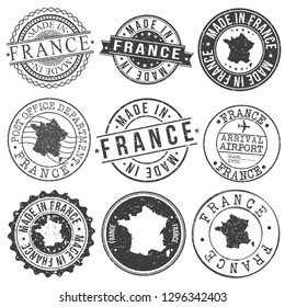 France Travel Stamp Made In Product Stamp Logo Icon Symbol Design Insignia.