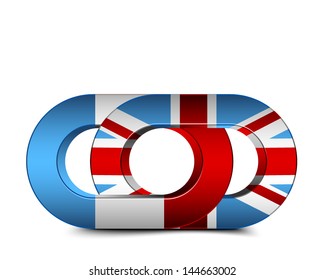 France UK Flag Chains
