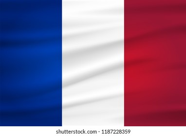 France undulating flag vector (drapeau france)