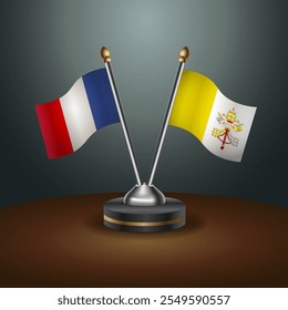 A tabela França e Cidade do Vaticano sinaliza a relação com o plano de fundo do gradiente. Ilustração de vetor