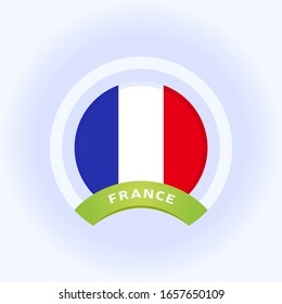 France vector flag. European football 2020 tournament final stage. Official championship colors and style