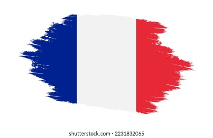 Bandera vectorial de Francia. Bandera de Francia. Bandera de Francia con textura gruesa. Ilustración del vector