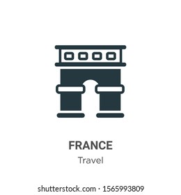 France vector icon on white background. Flat vector france icon symbol sign from modern travel collection for mobile concept and web apps design.