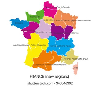 France Vector Map, New Regions