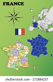 France vector set. Isolated.