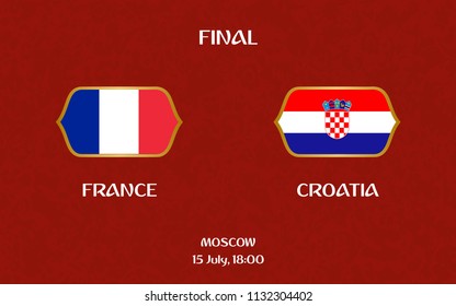 France vs Croatia football scoreboard broadcast graphic soccer template