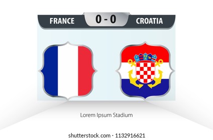 France vs Croatia Football Scoreboard