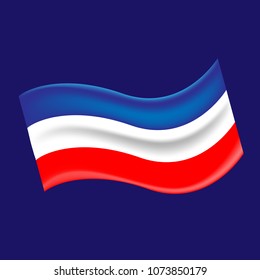 France wave flag vector illustration