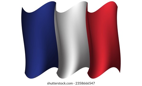 france waving flag design vector illustration suitable for element on poster design, template and social media post design