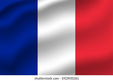 France waving flag vector editable