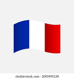 France Waving Flag vector illustration