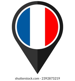 france in the world flag location point icon pack