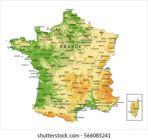 France-physical map