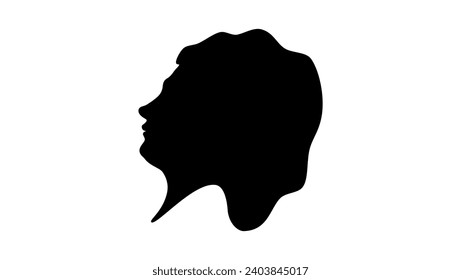 Frances Burney silhouette, high quality vector