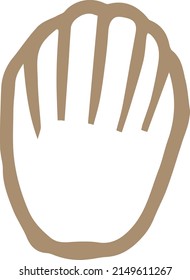 franch bake madeleine illustration vector 