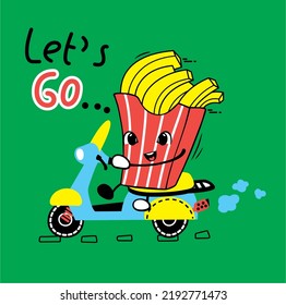 FRANCH FRY STOCK VECTOR IMAGE ILLUSTRATION