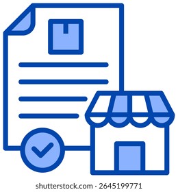Franchise Agreement Icon Element for Design
