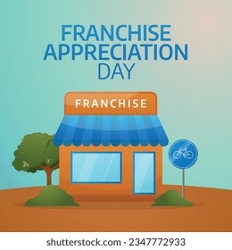 Plantilla de diseño del Día de Apreciación de Franquicias buena para celebración. diseño de ilustración de franquicia. franquicia aislada. 10. diseño plano.