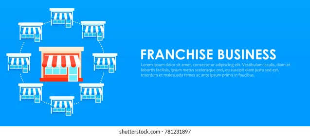 Franchise Banner Chain Stores Ready Business Stock Vector Royalty Free 781231897