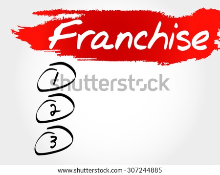 Franchise blank list, business concept