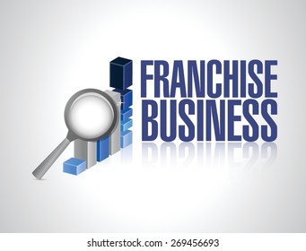 franchise business graph sign illustration design over white