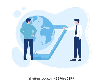 franchise business scale concept franchise business expansion ideas business growth and expansion trending concept flat illustration