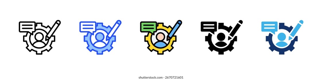 Franchise Consultant Icon Collection With Multiple Styles