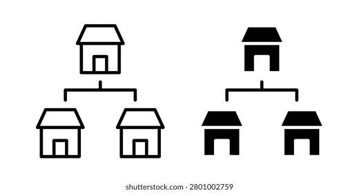 Franchise icon black vector isolated on white.