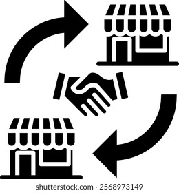 Franchise Icon Glyph Vector Illustration